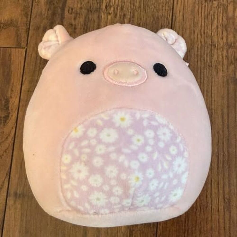 Squishmallow Peter The Pig 5" Pink Floral Print Stuffed Animal Toy Farm Pet